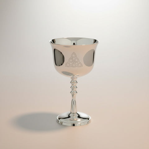 Silver-Plated Brass Triquetra Chalice