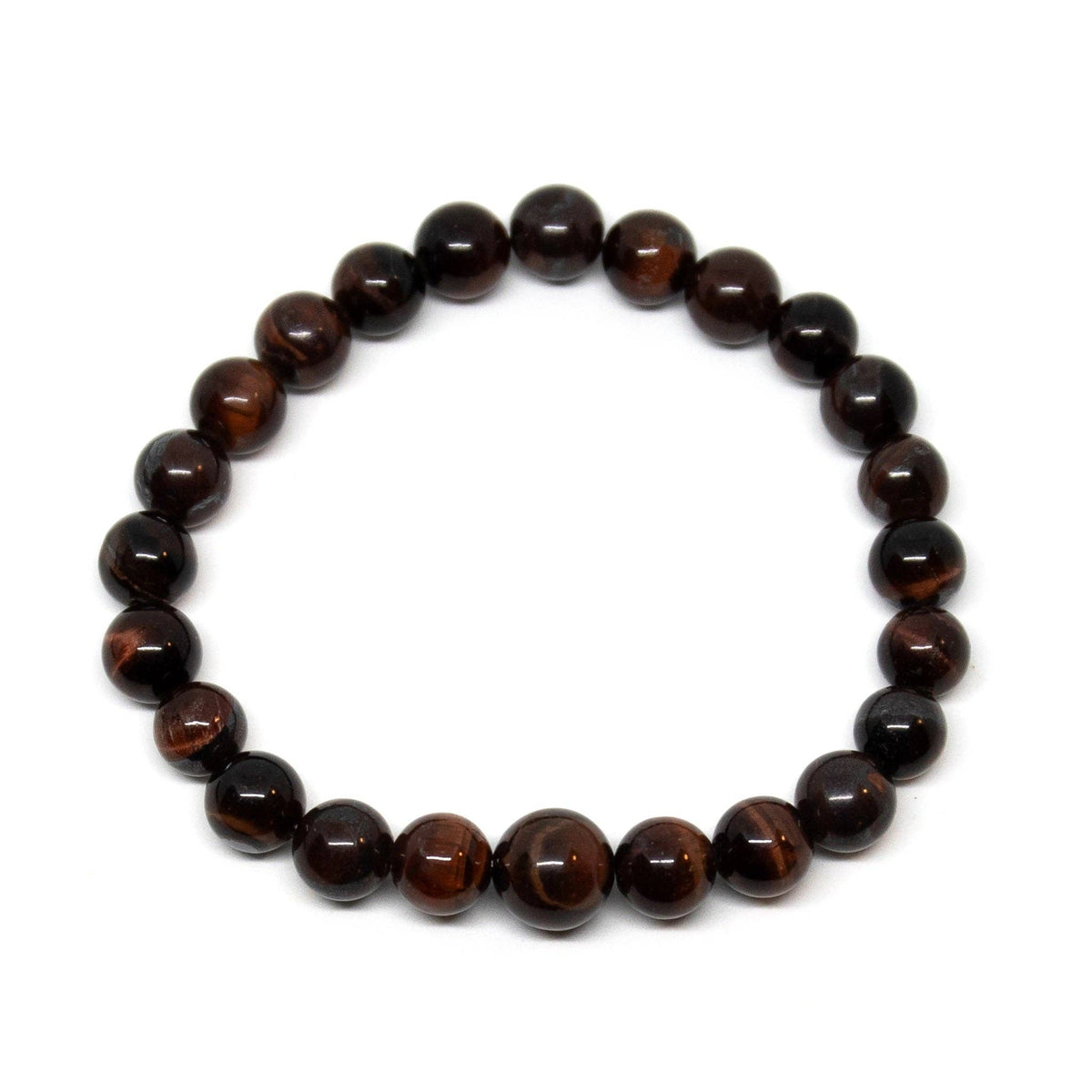 Red Tiger's Eye Beaded Bracelet - Wrist Mala - 8mm