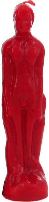 8 inch Male image candle Red