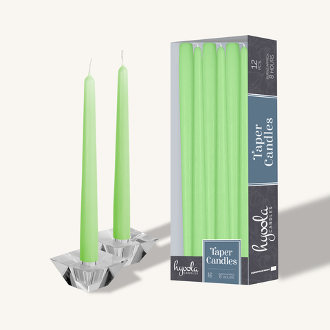 10 Inch Dripless Smokeless Taper Candles 8 Hour Burn 12 Pack