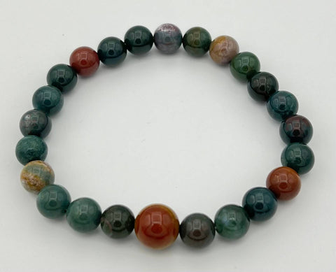 Bloodstone Beaded Bracelet - Wrist Mala - 8mm