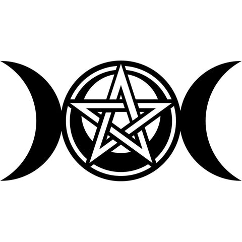 Wall Decal - Triple Moon w/ Pentacle