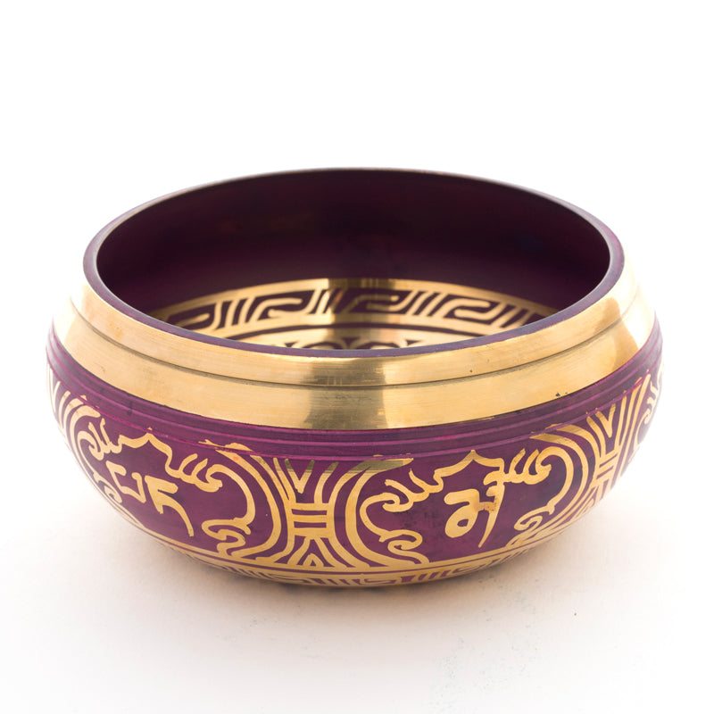 Violet Hand Painted Singing Bowls