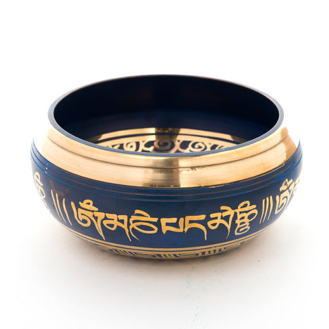 Blue Hand Painted Singing Bowls
