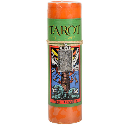 The Tower Tarot Pendant Candle