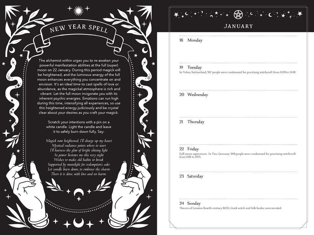 2027 Witch's Diary and Planner Calendar - Northern Hemisphere by Flavia Kate Peters