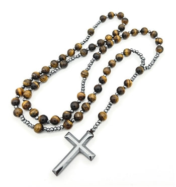 Tiger Eye Catholic Rosary