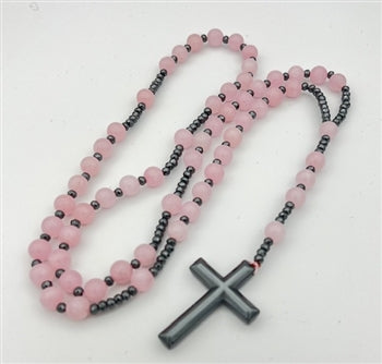 Rose Quartz Catholic Rosary
