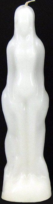 8 inch Female image candle White