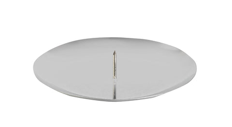 Silver Metal 3" Diameter Candle Holder