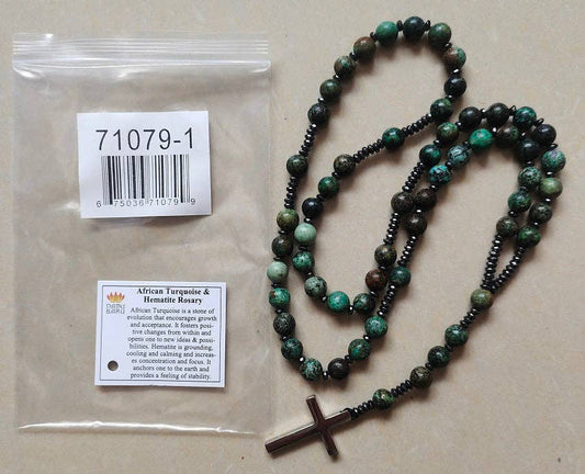 African Turquoise Rosary - Prayer Beads - 8mm