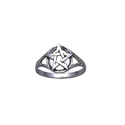 Pentacle Sterling Silver Ring