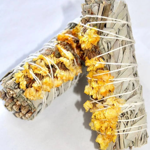 White Sage & Yellow Sea Lavender 4"