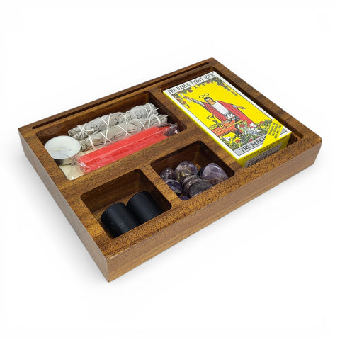 Wooden Altar & Tarot Storage Tray