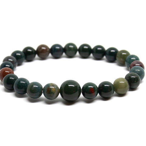 Bloodstone Beaded Bracelet - Wrist Mala - 8mm