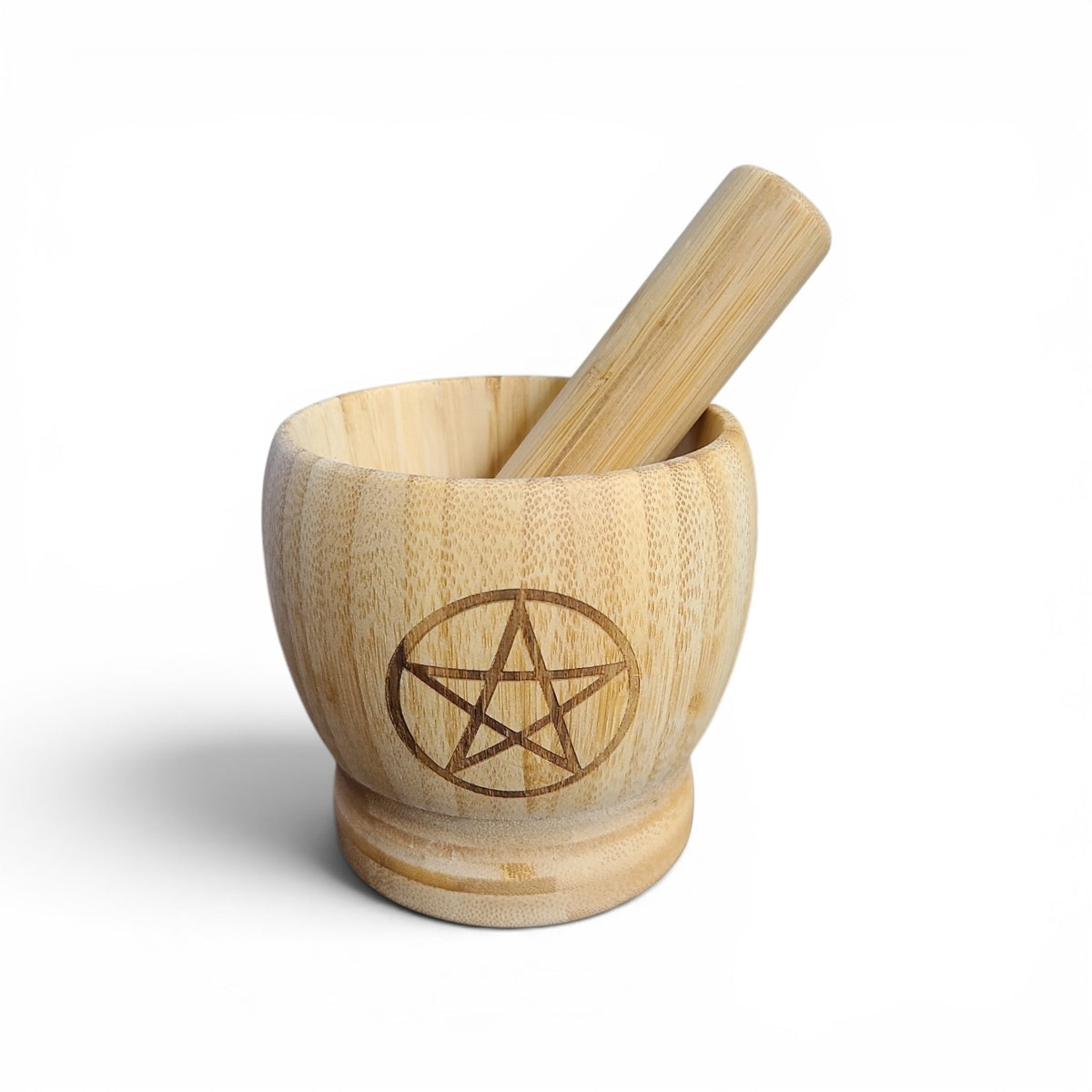 Pentagram Wooden Mortar & Pestle 4" x 4"