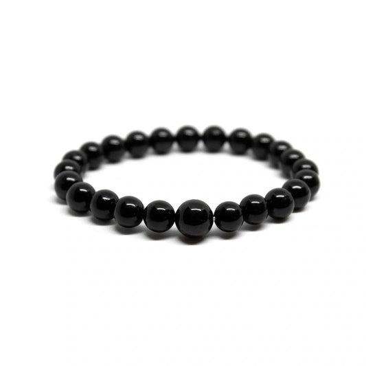 Black Obsidian Beaded Bracelet - Wrist Mala 4mm