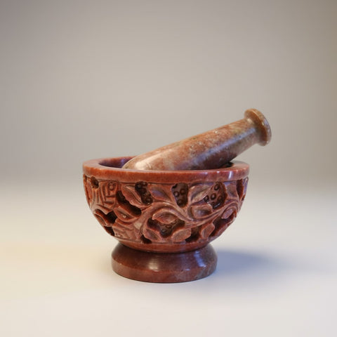 Soap Stone Carved Mortar & Pestle