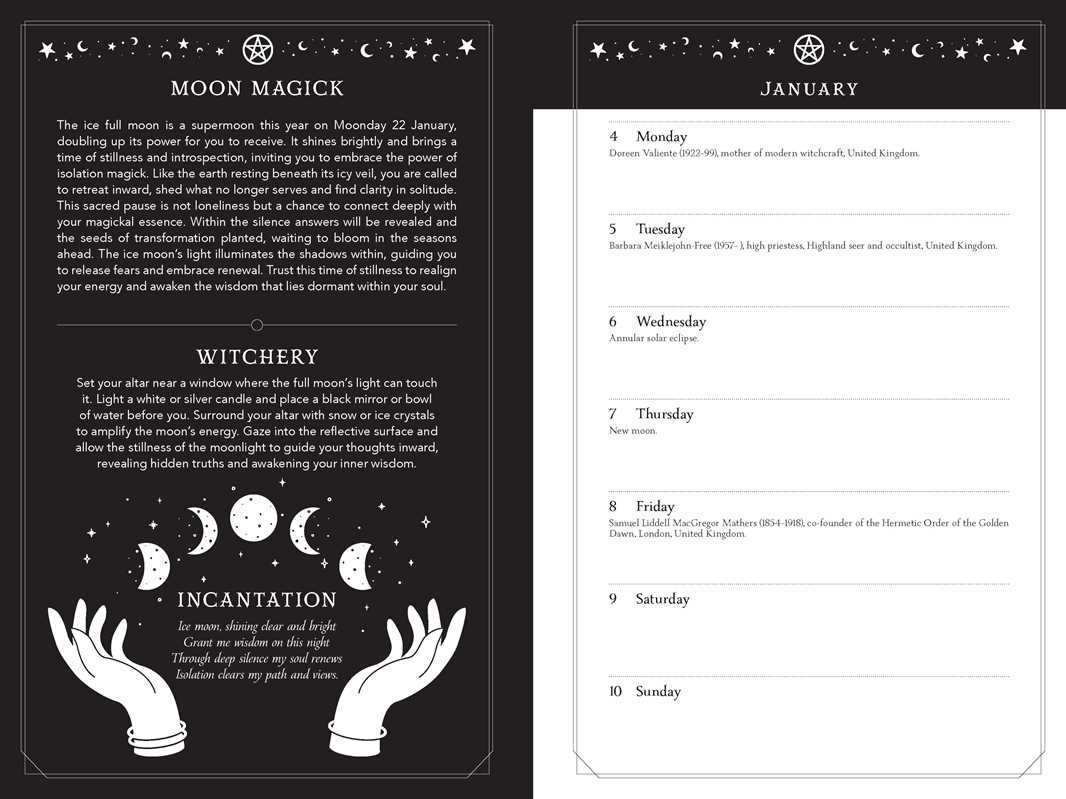 2027 Witch's Diary and Planner Calendar - Northern Hemisphere by Flavia Kate Peters