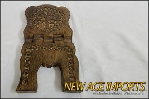 Tree of Life Book Holder Carved Wood
