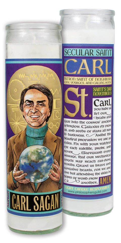 Carl Sagan Secular Saint Candle
