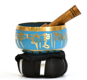 Sea Blue Tibetan Singing Bowl 3"D