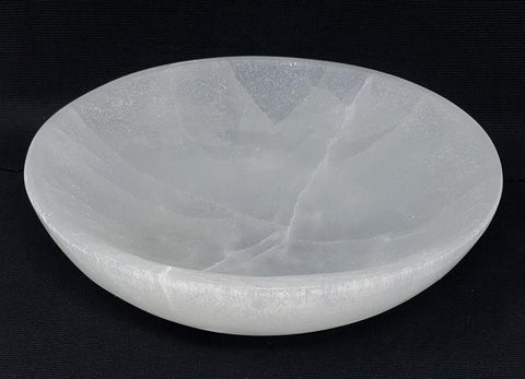 White Selenite Bowl 7.5"-8"