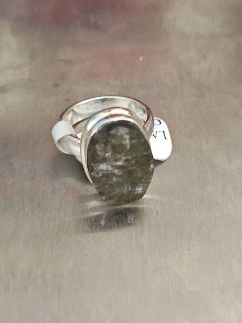 Raw Labradorite Ring
