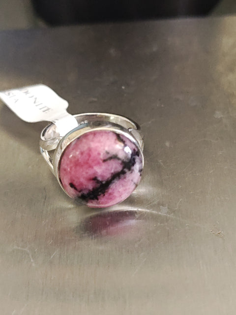 Rhodonite Silver Ring