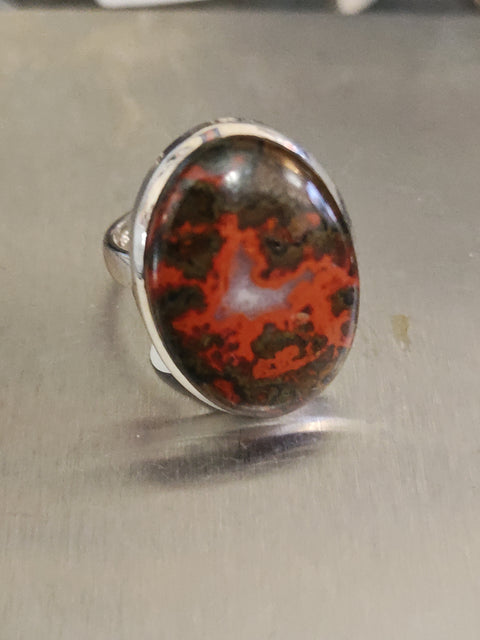 Seam Agate Ring