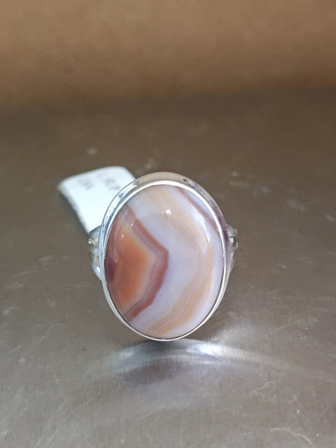 Lake Superior Agate Sterling Silver Ring