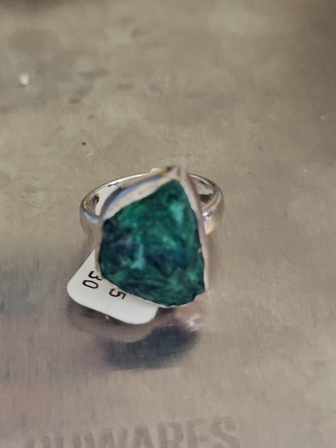 Malachite Druzy Ring