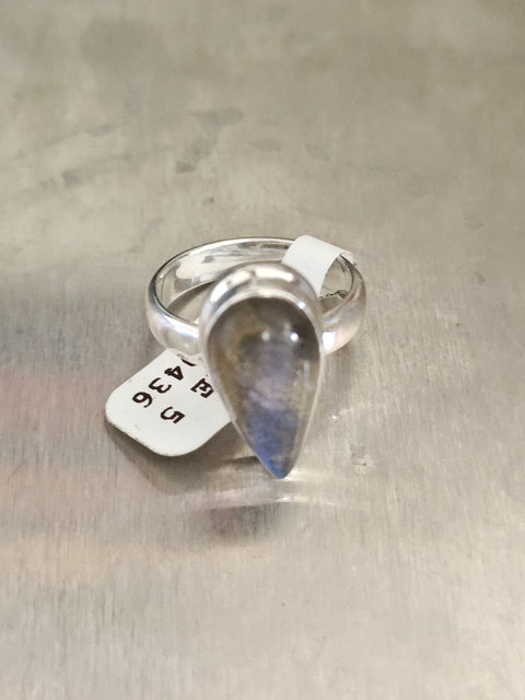 Blue Fire Labradorite Ring