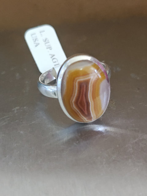Lake Superior Agate Sterling Silver Ring