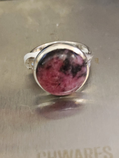 Rhodonite Silver Ring