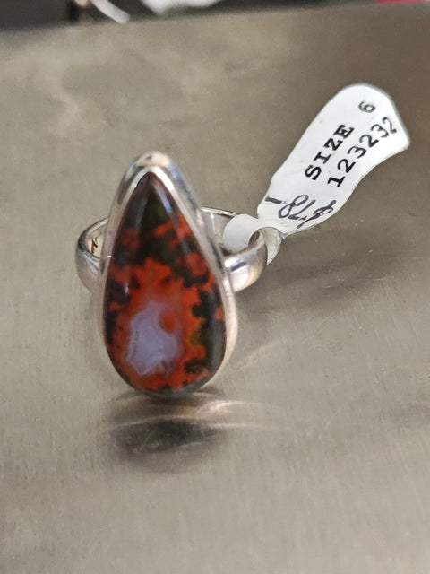 Seam Agate Ring