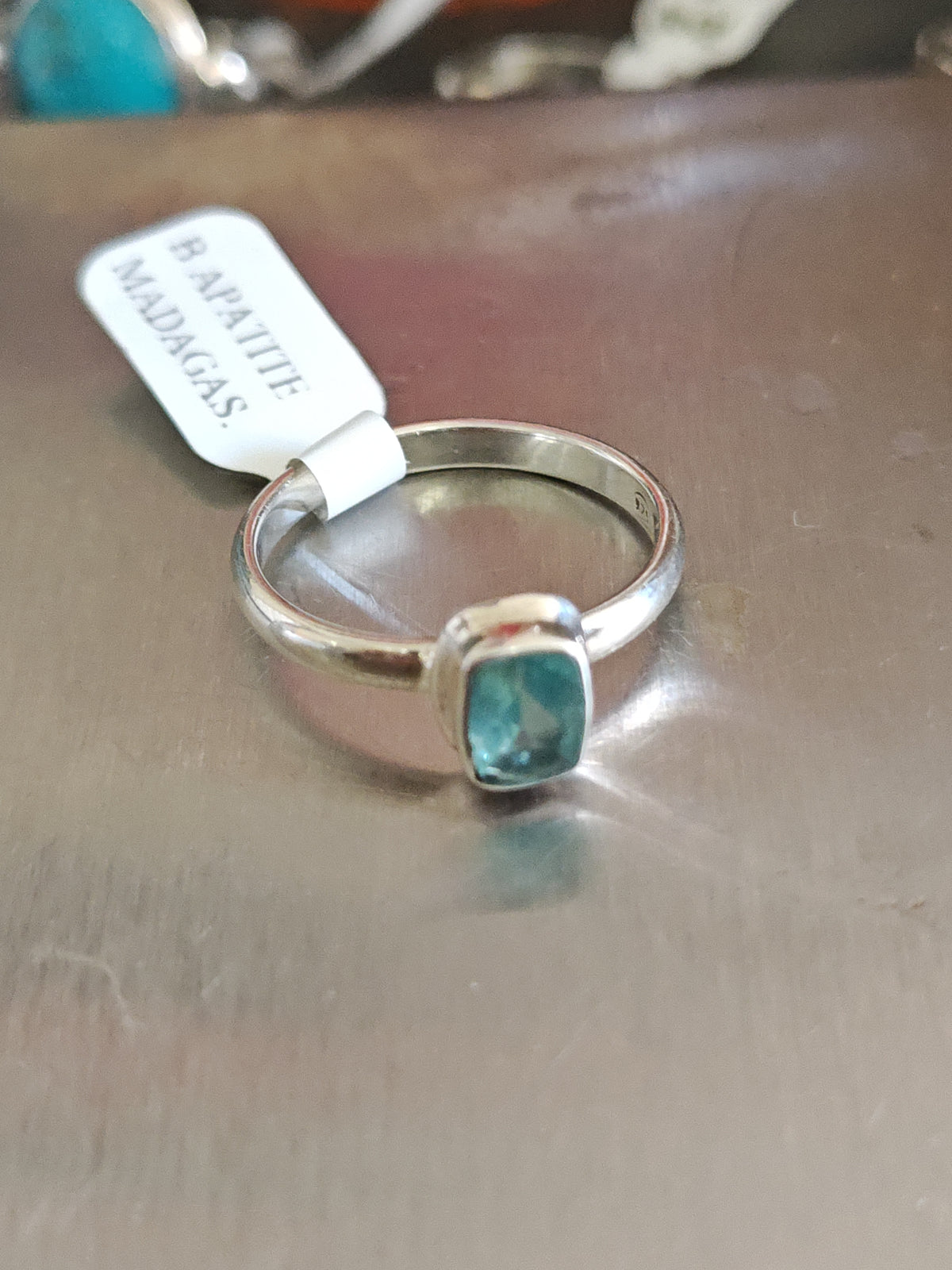 Blue Apatite Ring