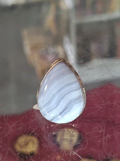 Blue Lace Agate Ring