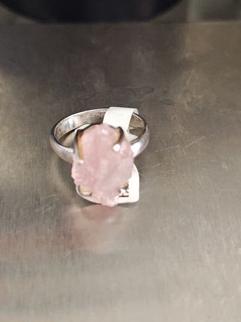 Raw Rose Quartz Ring
