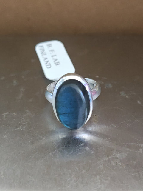 Blue Fire Labradorite Ring