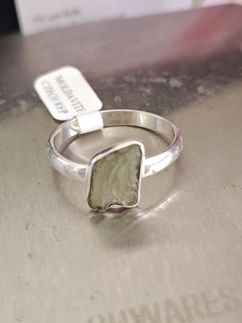 Moldavite Ring