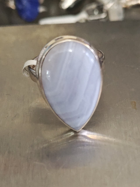 Blue Lace Agate Ring