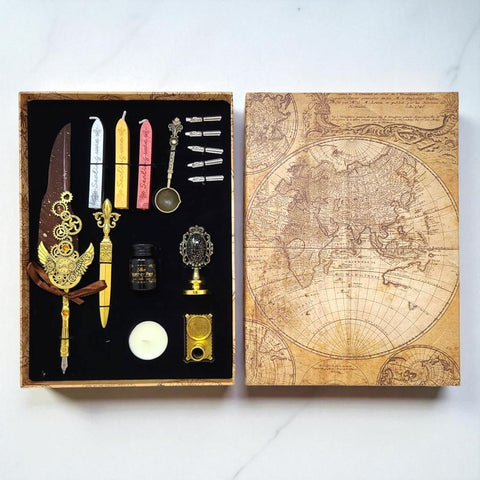 Feather Quill Pen Dip Set