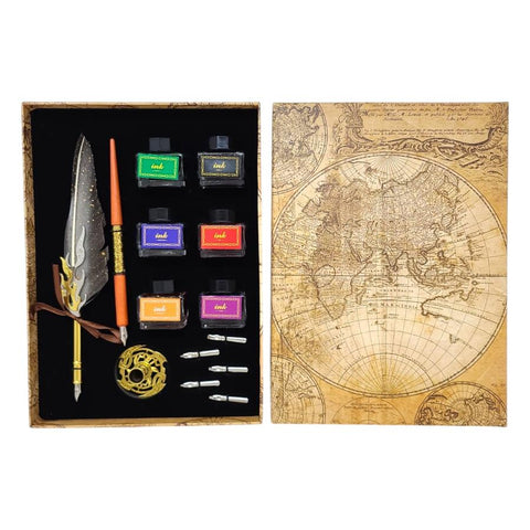 Feather Quill Pen Dip Set - Style 24