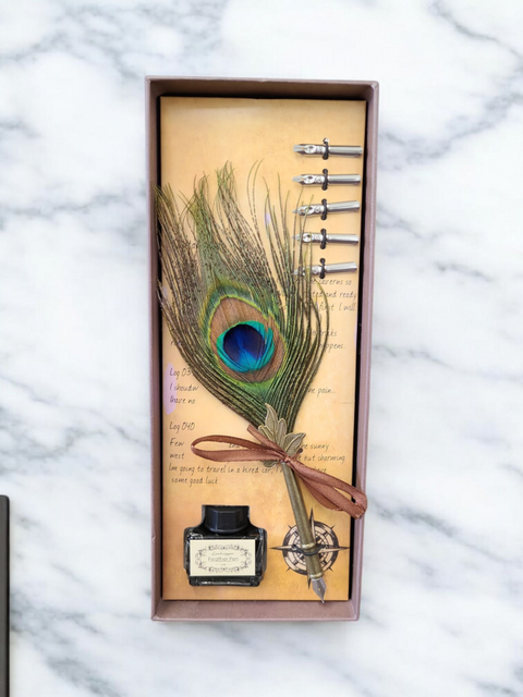 Feather Quill Pen Dip Set