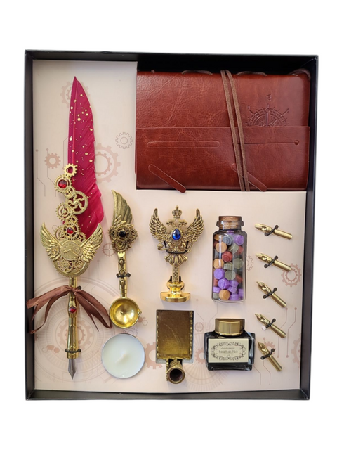 Feather Quill Pen Dip Set