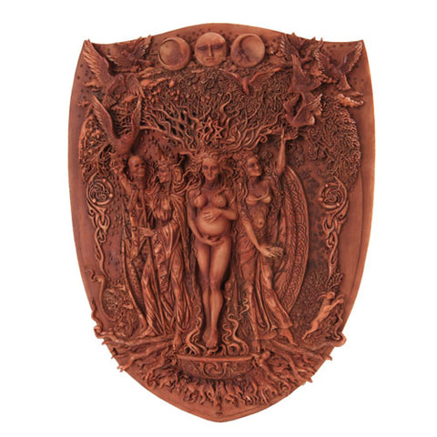 Triple Goddess Maiden Mother Crone Plaque