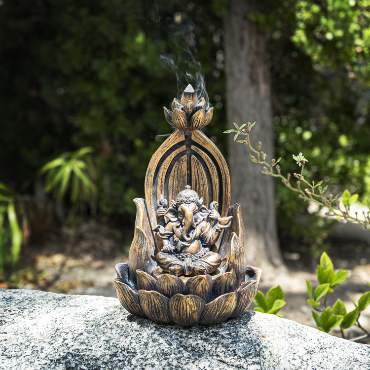 Ganesha on Lotus Backflow Burner