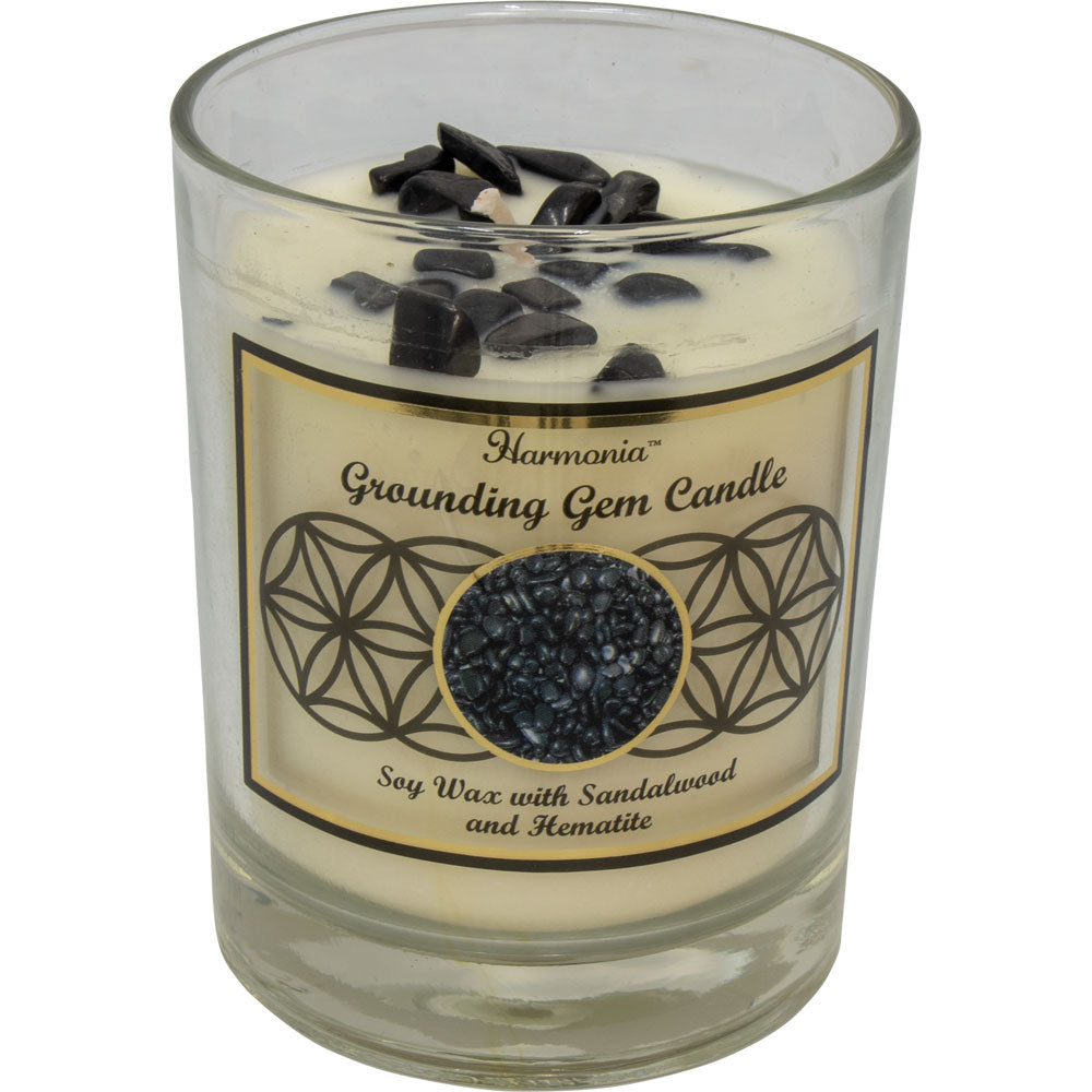 Harmonia Soy Gem Candle - Grounding Hematite