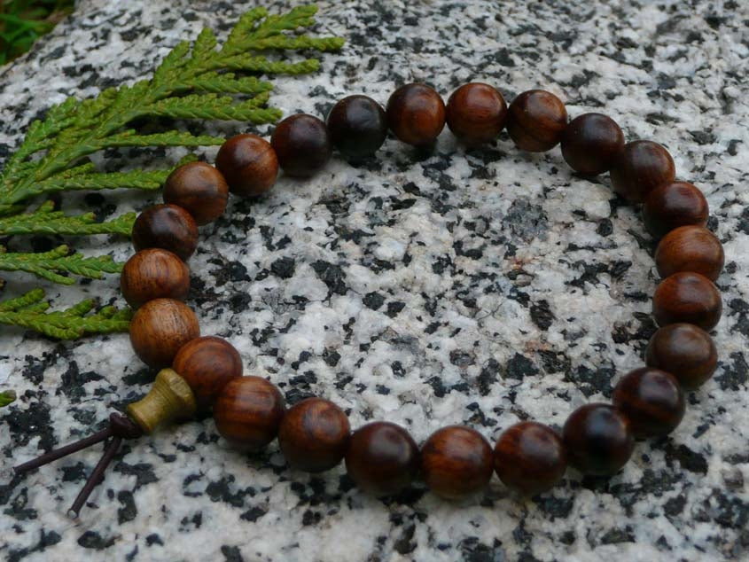 Black Pear Wood Wrist Mala